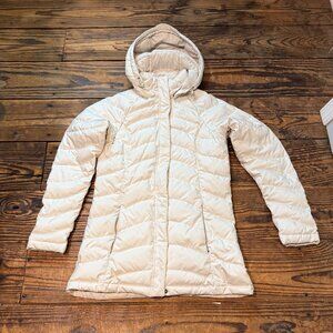 The North Face 600 Goose Down Puffer Parka Jacket Women Size Small Hooded White